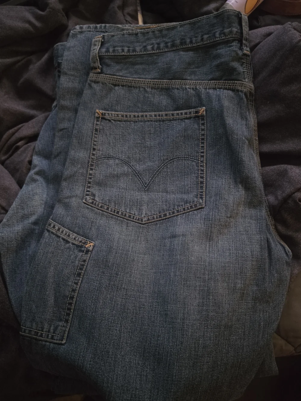 2 Pair Classic Levis Men's Dark Blue Denim Jeans